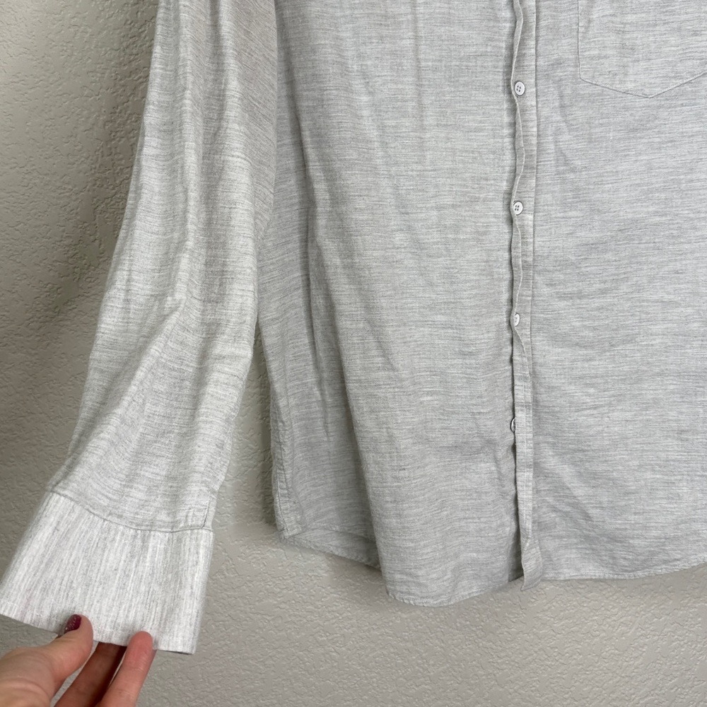 Mens Banana Republic Casual Button-Down Shirt Light Gray size Large - Picture 3 of 7
